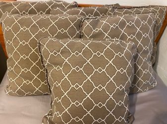 6-Set Waverly Williamsburg Chippendale Fretwork Throw Pillows