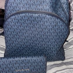 Authentic MK Backpack And Wallet 