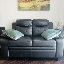 Leather Black Sofa
