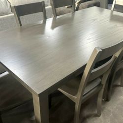 7PC Grey Dining Room Set - New in Boxes