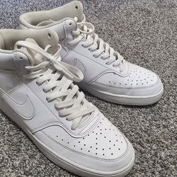 White Nike Court Vision Mid