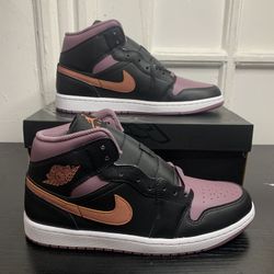 Jordan 1 Mid Black Sky J Mauve