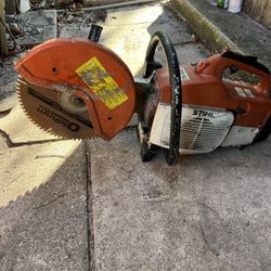 Concrete Saw Stihl  Ts400 Work Great Start Up On First Pull 