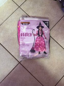 Spooktacular creations witch costume kids medium 8-10y lights up