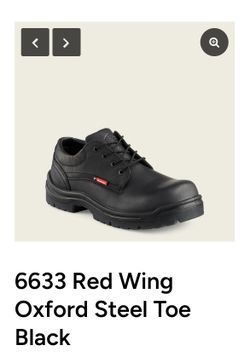 6633 Red Wing Oxford Steel Toe Black