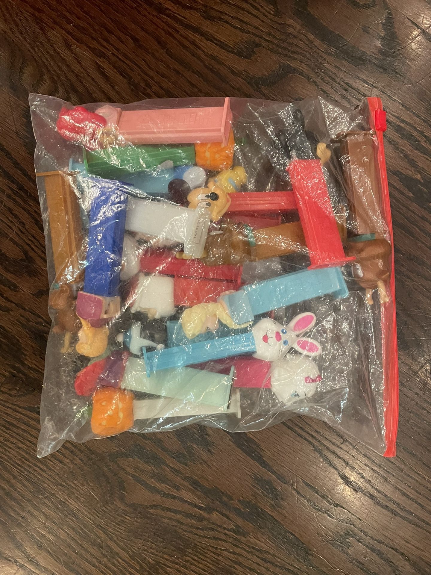 Bag Of Multiple Empty Pez Dispensers