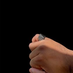 turkish 925 sterling silver black onyx ring