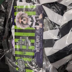 Beetle Juice Costume Dog Or Cat Size XL