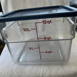 Set Of 6- 12 Qt Cambro Food Storage Containers 