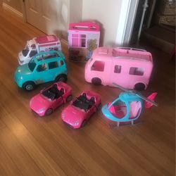 Barbie Cars Jeep Helicopter Dream House Camper Apartment