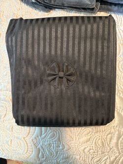Black Striped Fabric  organizer with Bow Detail