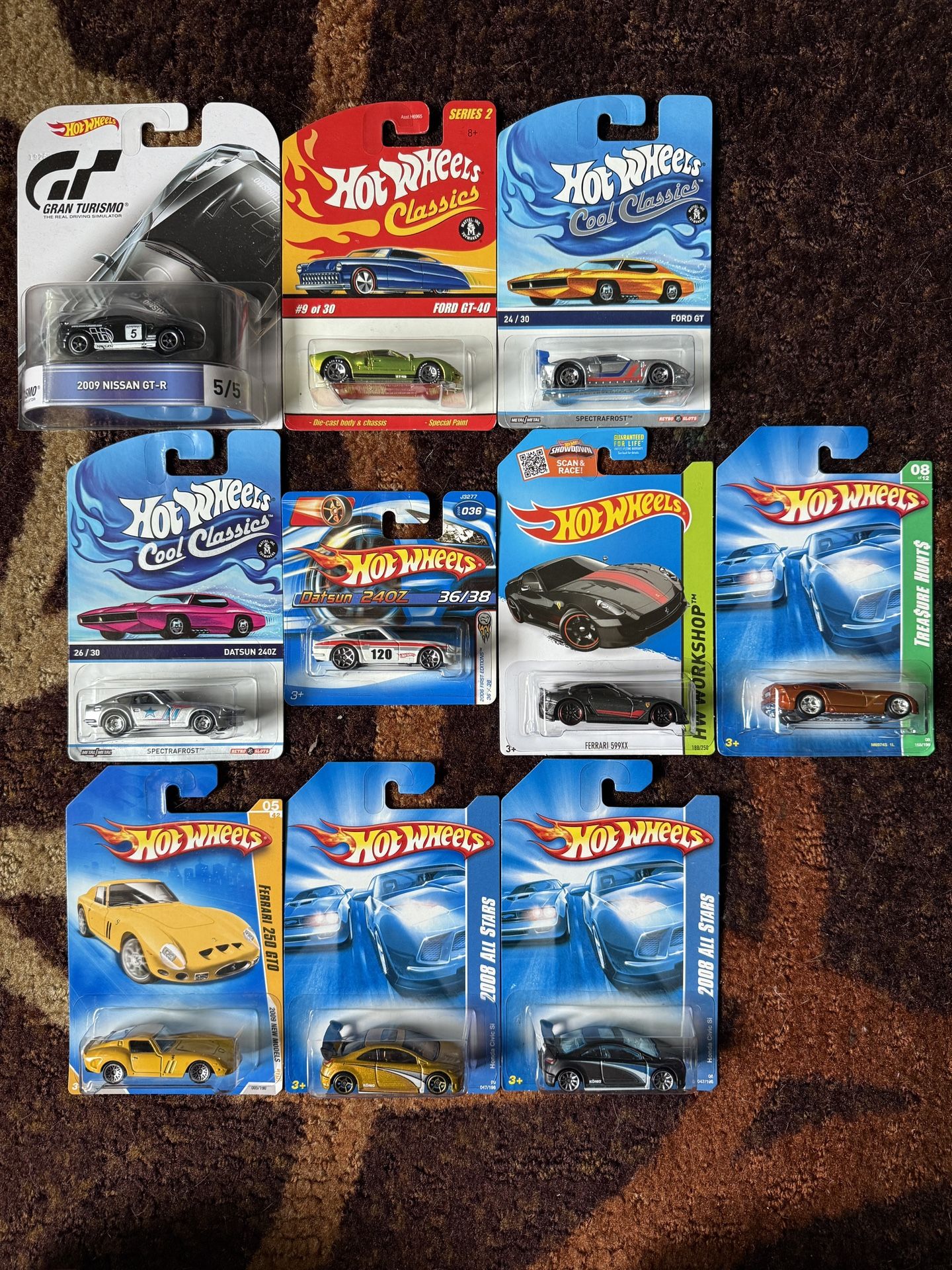 Hot Wheels Lot 25 of 30! SUPER TREASURE HUNT DODGE VIPER, Short Card Datsun 240z, Ford GT, and More! Selling My Collection!