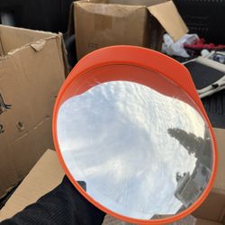 45 cm convex traffic safety mirror designed to eliminate blind spots at corners, intersections, and driveways