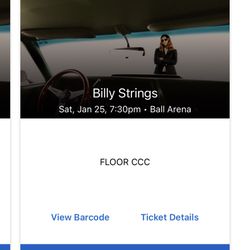 Billy strings Floor tickets Saturday night 500