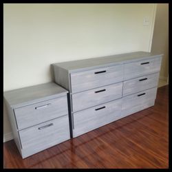 NEW DOUBLE DRESSER WITH A NIGHT STAND - ASSEMBLED