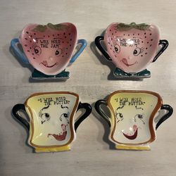 vintage anthropomorphic ceramic dishes