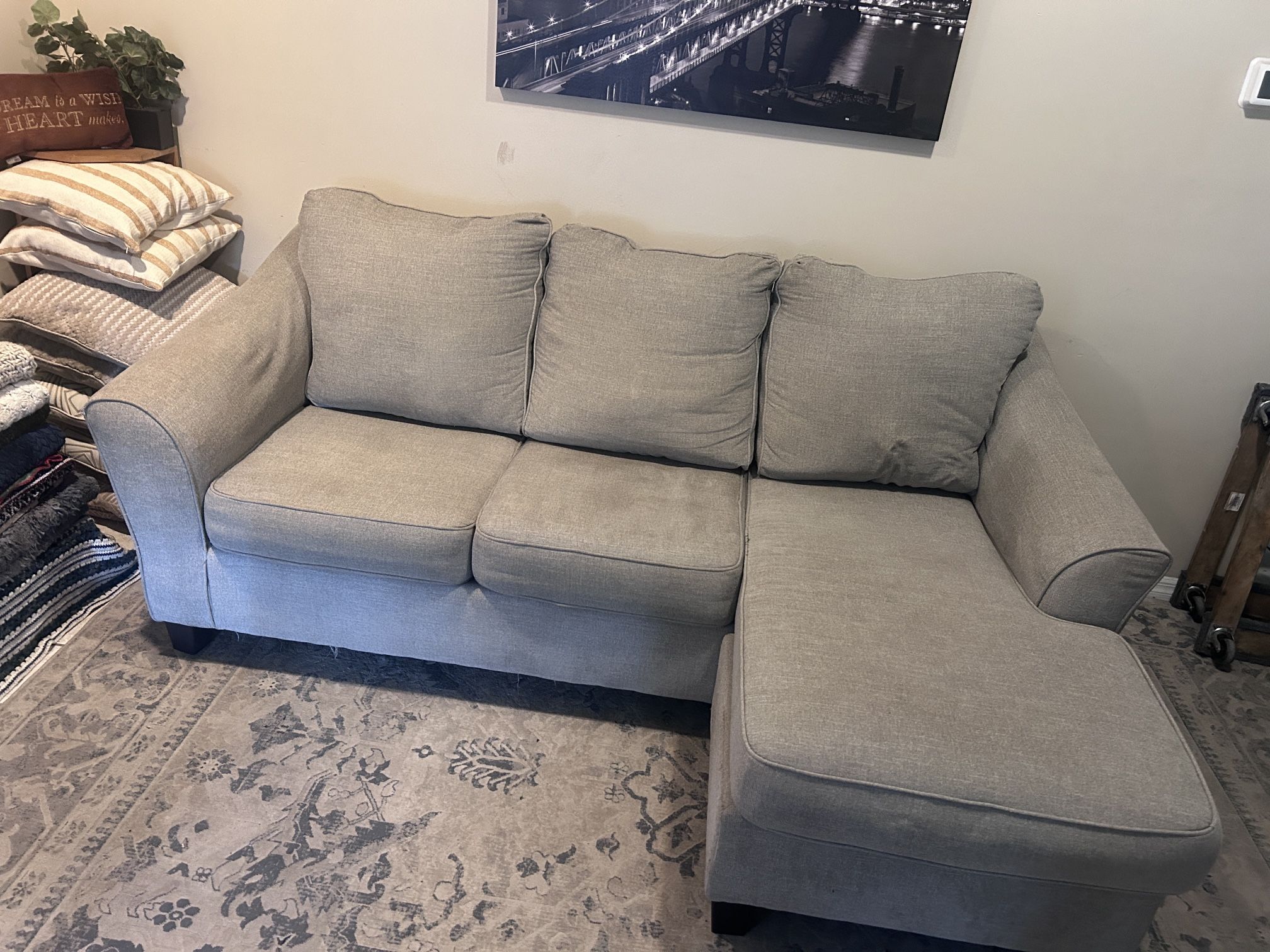 Reversible Gray Sectional With Free Local Delivery