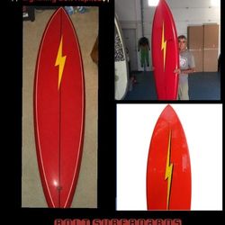 ⭐ $2,249 Time Authentic Jerry Lopez 7'6 Pipeliner Glassed Bolts Surfboard 