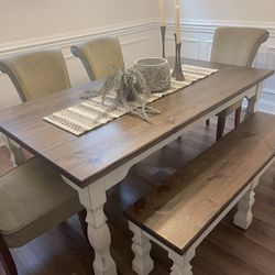 Farmhouse Dining Room Table & Chairs