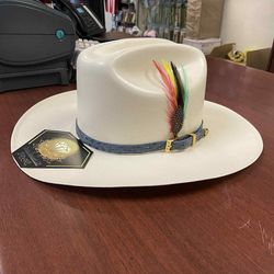 Sombrero de Palma fina de 10,000X con toquilla exotica