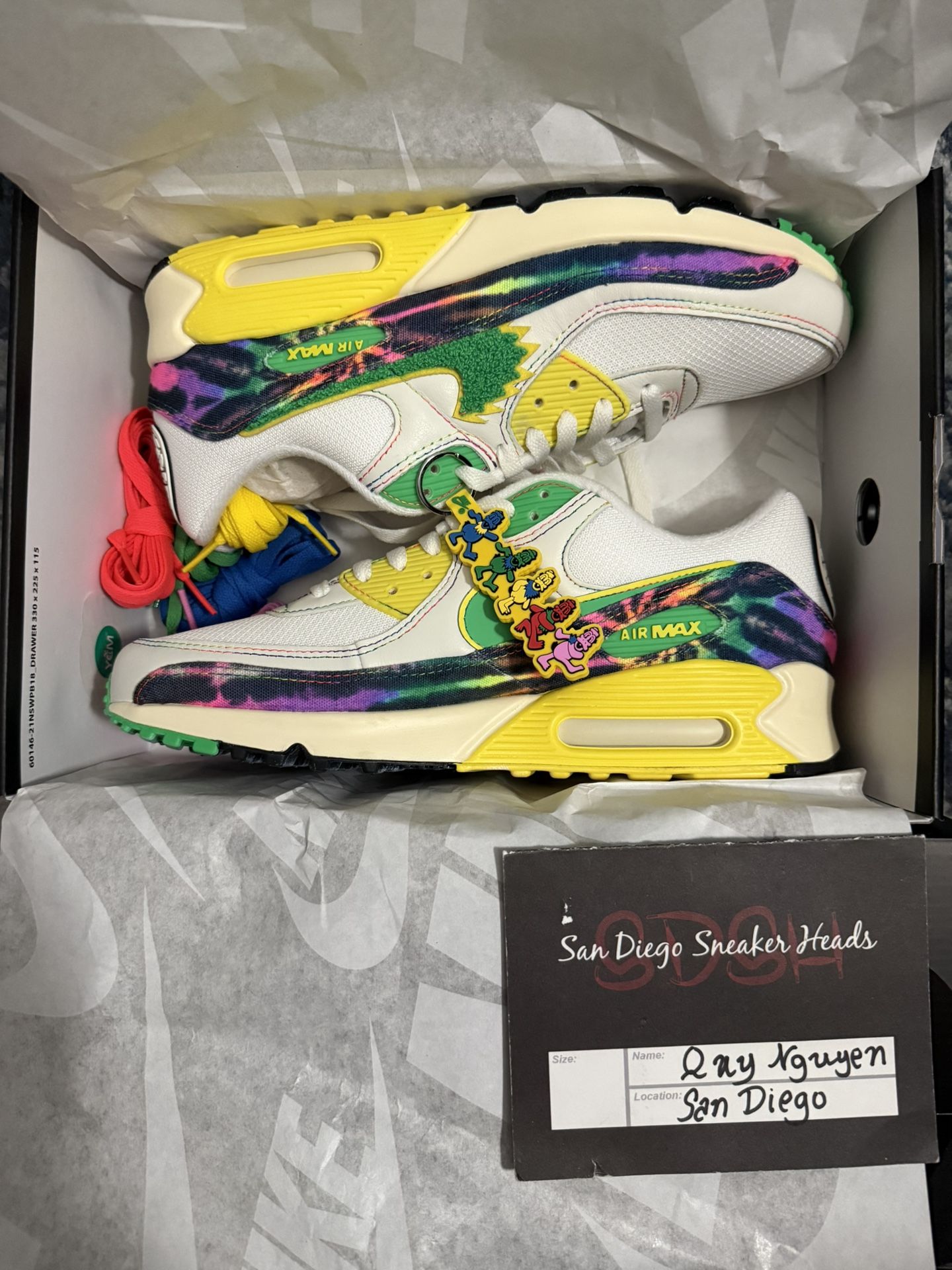 Nike Air Max 90 Grateful Dead University Of Oregon Grateful Duck Size 10.5 $250