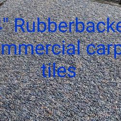 24" Repurposed Commercial Carpet Tile Rubber Backed
