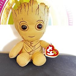 TY BEANIE  BABIES  GROOT 7 INCH - NEW  WITH TAGS