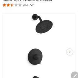 Dorind Single-Handle 1-Spray Tub and Shower Faucet 1.8 GPM in Matte Black (Valve Included)
