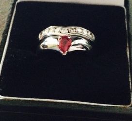 Ruby and Diamond Wedding Ring 