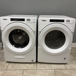 Whirlpool front load washer &. Whirlpool front load gas dryer set