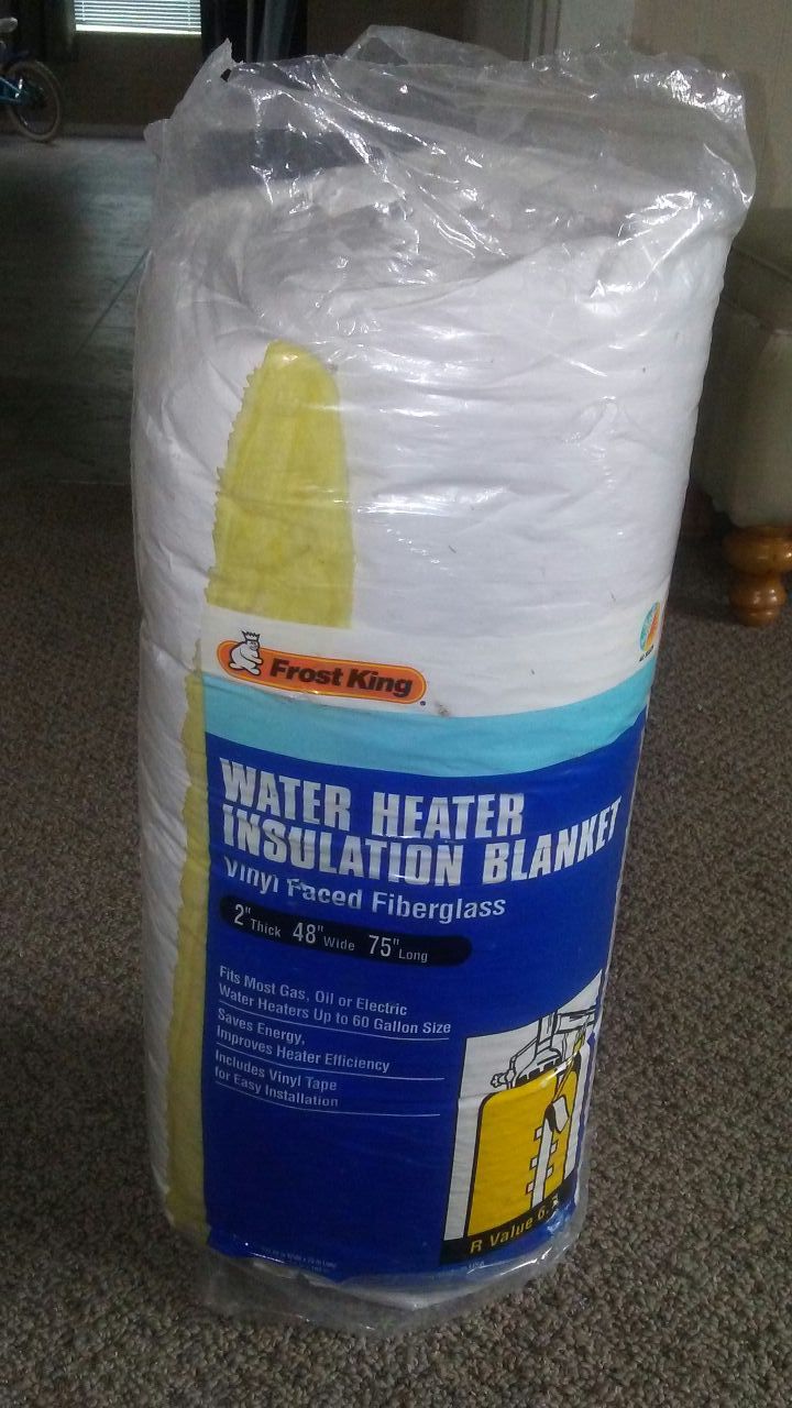 WATER HEATER INSULATION BLANKET. BRAND NEW STILL IN PLASTIC