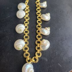 real seashell necklace 35" long
