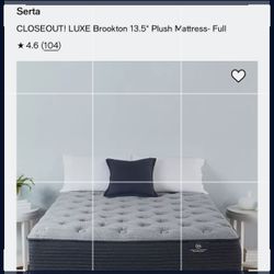 Serta Luxe Brookton 13.5 Plush Matress Full