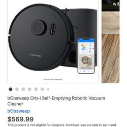 bObsweep Orb-i Self Emptying Robotic Vacuum
