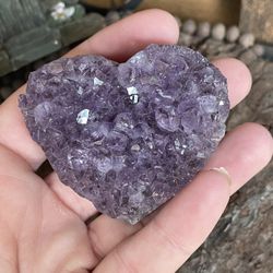 Amethyst Cluster Heart 