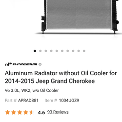 Jeep grand Cherokee radiator