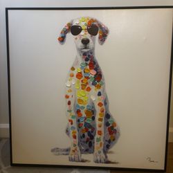 Dalmation Painting Framed