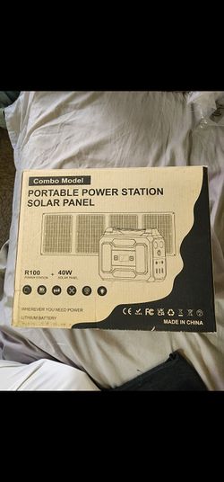 R100 Portable Power Station and 40W Solar Panel combo. 