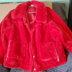 Women's 3x Red Teddy Coat Macy's