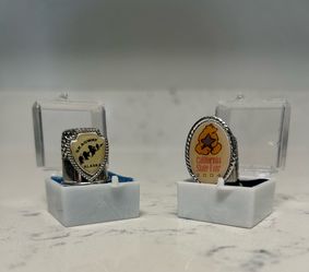Souvenir Collectible Thimbles Skagway Alaska & California State Fair 2004 (Set of 2)