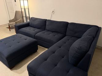 Blue 3 piece sectional
