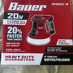 BAUER 20V Cordless 6 in. Compact Orbital Polisher/Buffer 