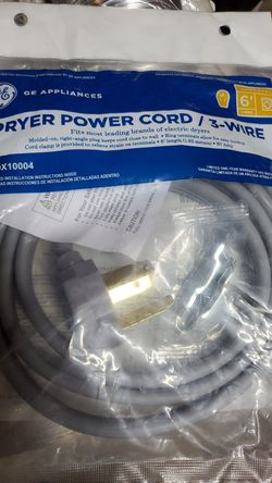 Dryer power cord
