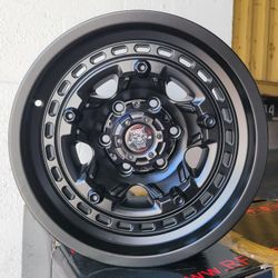 17X9.0 DIM 6x139 CB. MATTE BLACK WHEELS