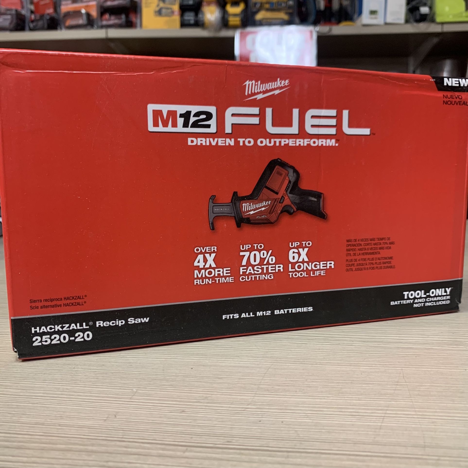 Milwaukee 2520-20 M12 FUEL Brushless HACKZALL Reciprocating Saw Tool Only -New