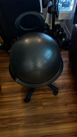 Gaiam Ultimate Balance Ball Chair with Swivel Base - Premium Exercise Stability Yoga Ball Ergonomic