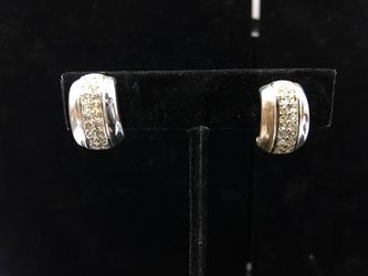 Vintage silver hoop earrings