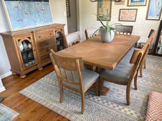 Ashley Furniture Ollesburg Dining Room Set - tables, chairs, bench, server