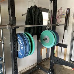 Rogue Monster Lite SML- 2 90” Squat Rack with Safety Arms and Two Plate Storage