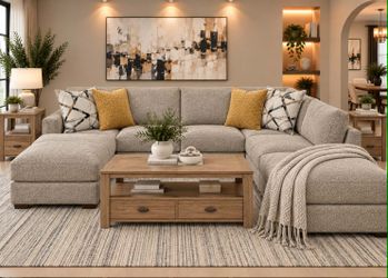 Comfortable Sectional with Doble Chaise – Made in USA